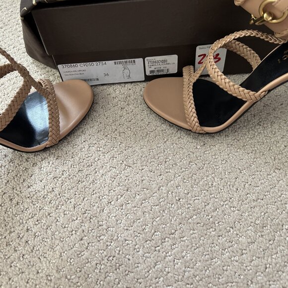Gucci Ursula Ankle Strap Sandal,  Camellia (tan), Size 36, NIB - Picture 6 of 9